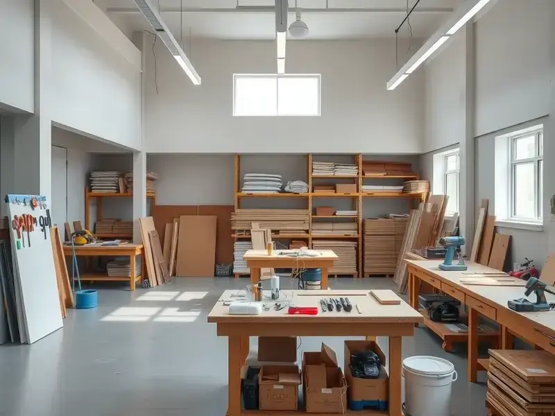 グルー・イン・リアリティの作業場全景