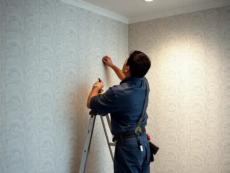 クロス工事の様子